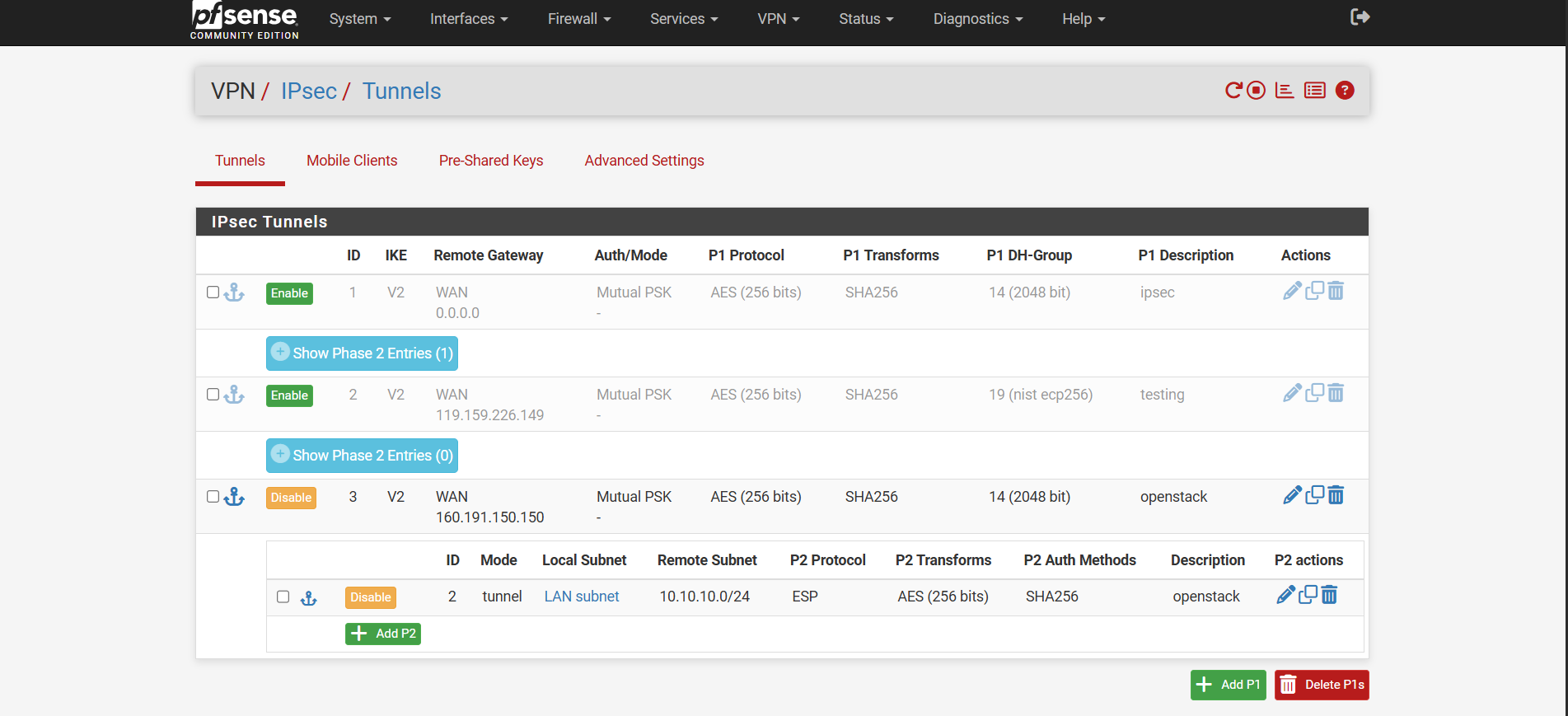IPSEC Tunnel Deletion - iVolve Cloud Documentation